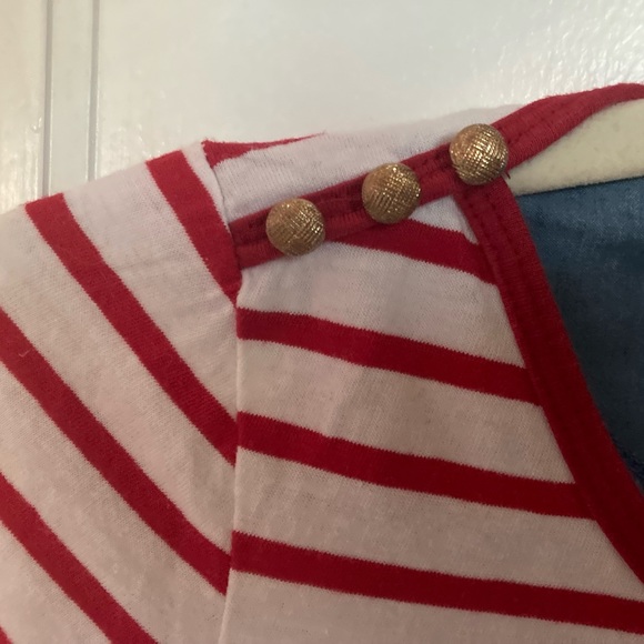 *HP* LeShop, red and white striped T-Shirt- Dress, S - Picture 10 of 16